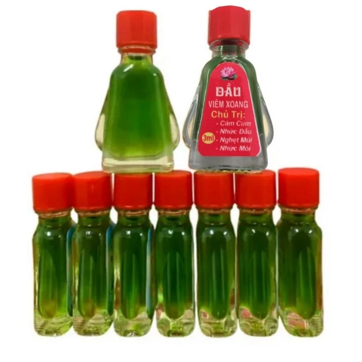 combo 10 chai dầu viêm xoang - dầu gió xanh 3ml - tinh dầu trụy liệu bằng hương thơm