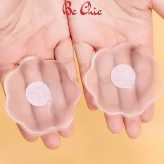 Hộp 5 đôi dán ngực silicon trong suốt, che nhũ hoa siêu mỏng tái sử dụng nhiều lần BC_CHIC LINGERIE