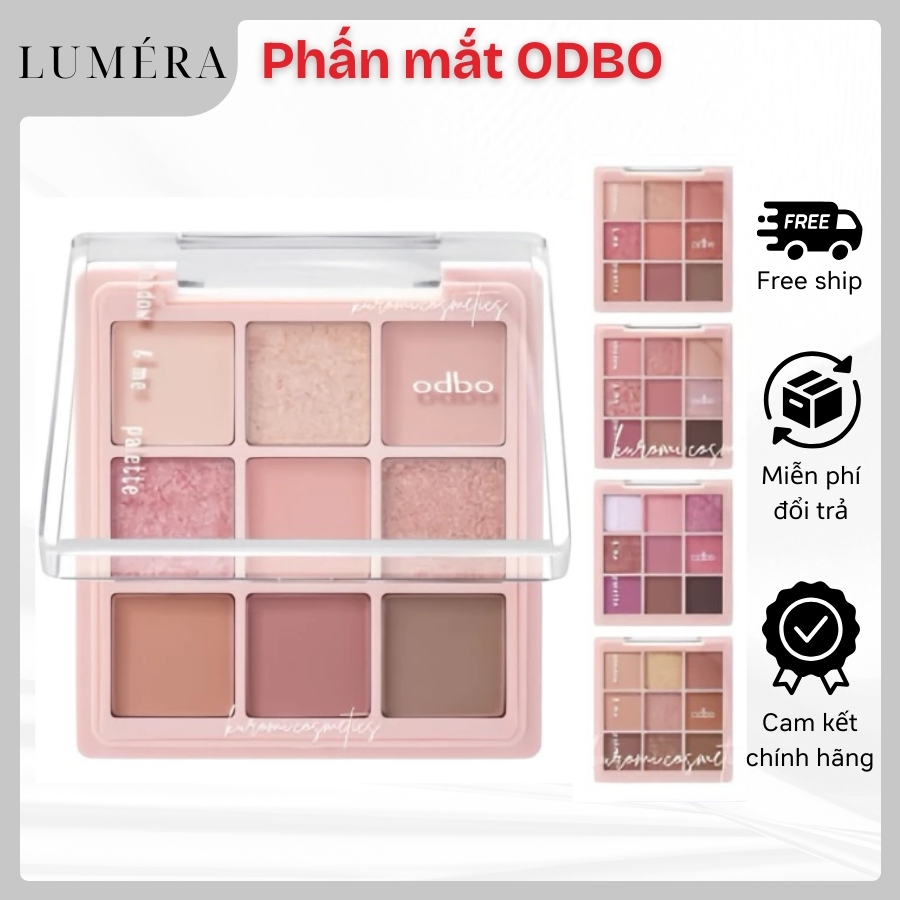 Bảng Phấn Mắt ODBO OD2014 9 Ô Shadow & Me Palette Mịn Lì Dễ Tán Có Nhũ Nhiều Màu Bắt Sáng