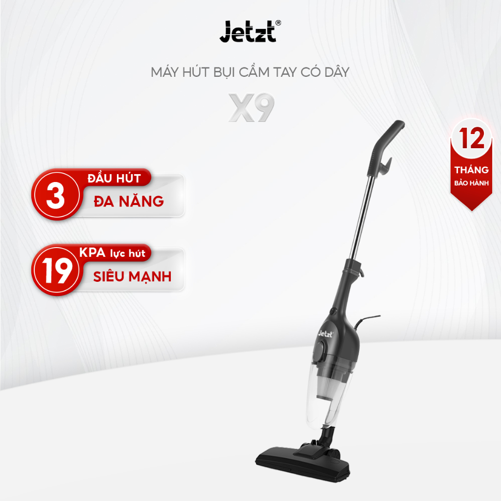 Máy hút bụi cầm tay có dây JETZT X9, lực hút 19.000PA