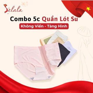 COMBO 5 Quần Lót Nữ Selala Su Lạnh Không Viền Kháng Khuẩn Mềm Mịn Cạp Vừa SE07