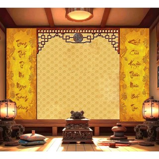 Tranh Câu Đối Phòng Thờ tráng gương