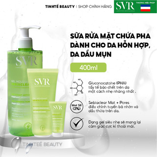 Sữa rửa mặt SVR cho da dầu mụn không có xà phòng SVR Sebiaclear Gel Moussant 55/200/400ml