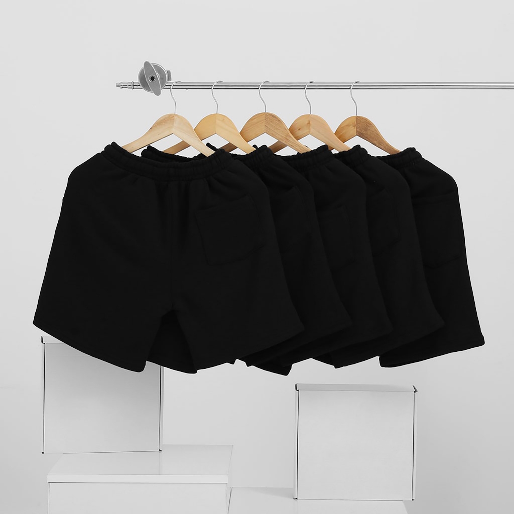Quần short trơn Basic nỉ da cá mềm mịn co giãn thoáng mát 40-100kg form suông Unisex Basetee