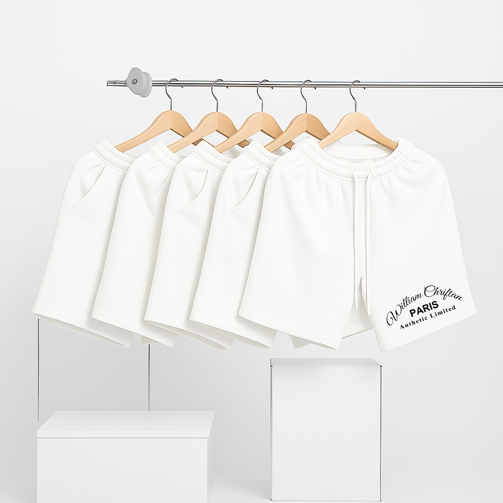 Quần short William nỉ da cá mềm mịn co giãn thoáng mát 40-100kg form suông Unisex Basetee