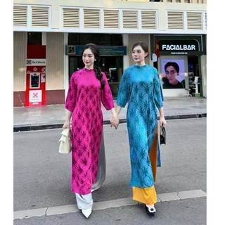 Áo Dài Cách Tân Gấm Thọ Dơi Dáng Suông – Sang Trọng, Thướt Tha, Thanh Lịch | Áo dài Phương Linh