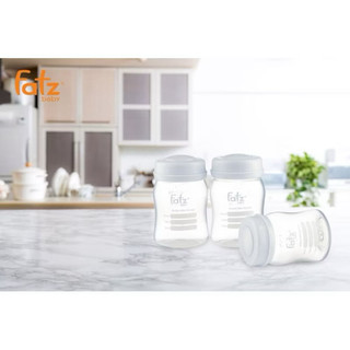 Set 3 Bình Trữ Sữa Mẹ 150ml Fatz Baby - Bình Trữ Sữa Có Nắp, Nhựa An Toàn Cho Bé