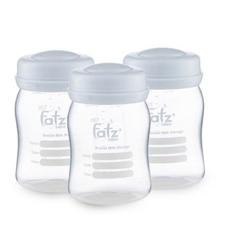 Set 3 Bình Trữ Sữa Mẹ 150ml Fatz Baby - Bình Trữ Sữa Có Nắp, Nhựa An Toàn Cho Bé