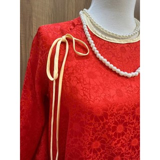 Bộ Bà Ba Gấm Nữ Mẹ và Bé Dáng Chữ A Mặc Tết, Sét  Bộ Bà Ba Nữ Phối Nơ Trẻ Trung Mặc Nhà, Đi Chơi, Lễ Hội BB03 - BEEKIDS