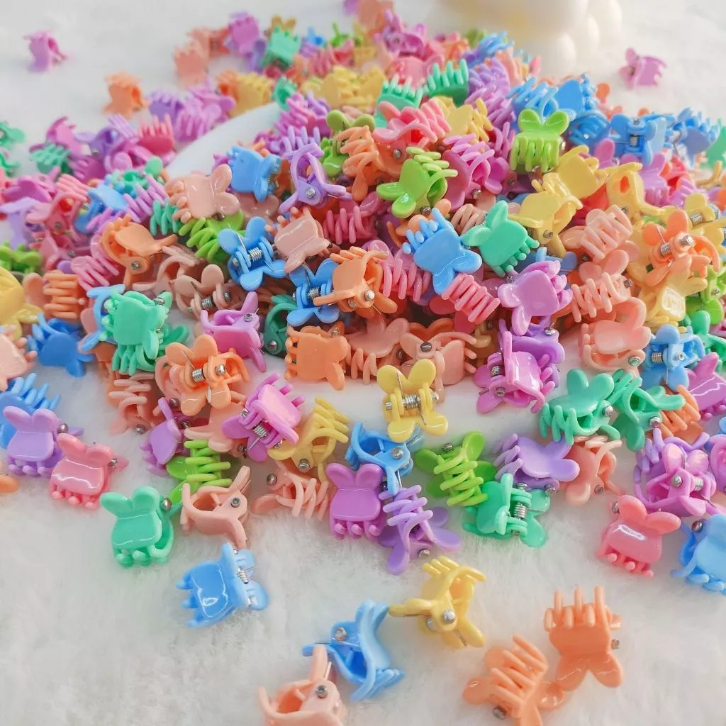 Set 50 Kẹp Càng Cua Mini Nhiều Hình Xinh Xắn Phụ Kiện Tóc Cho Bé Empoli