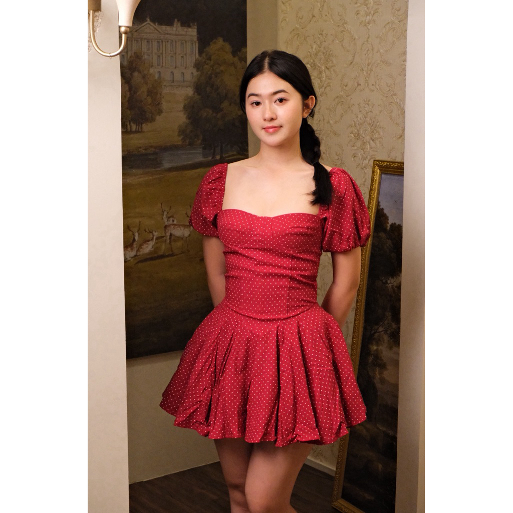 Ruby dress tùng phồng chấm bi