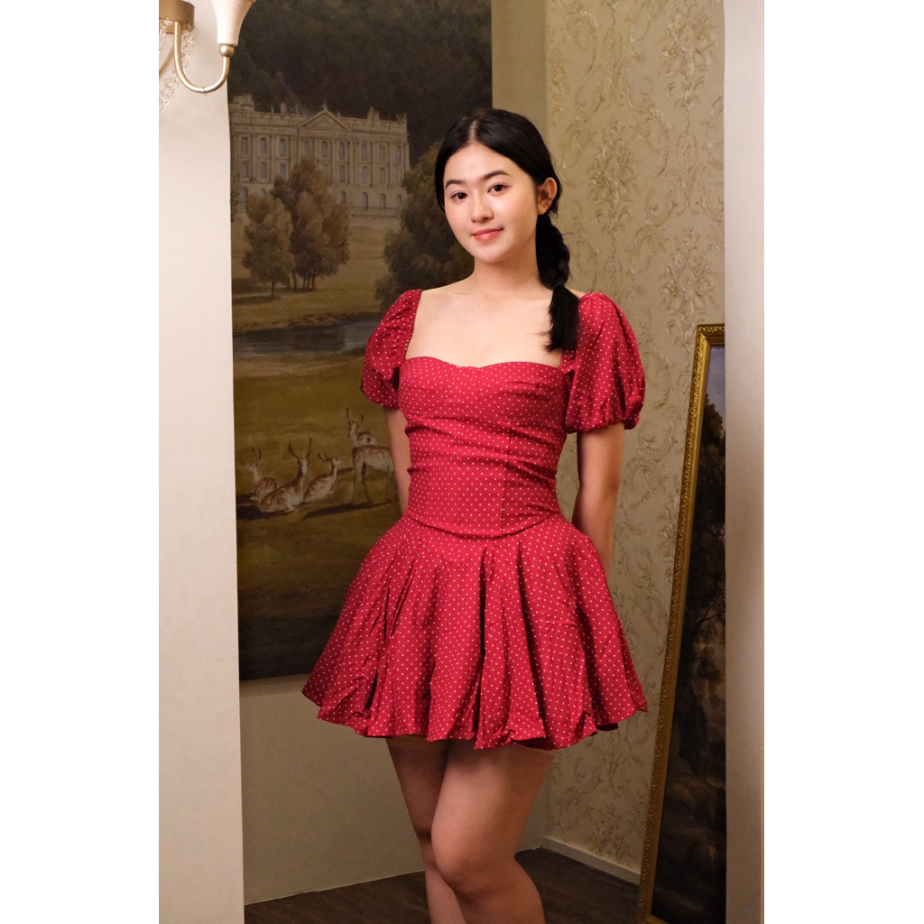 Ruby dress tùng phồng chấm bi