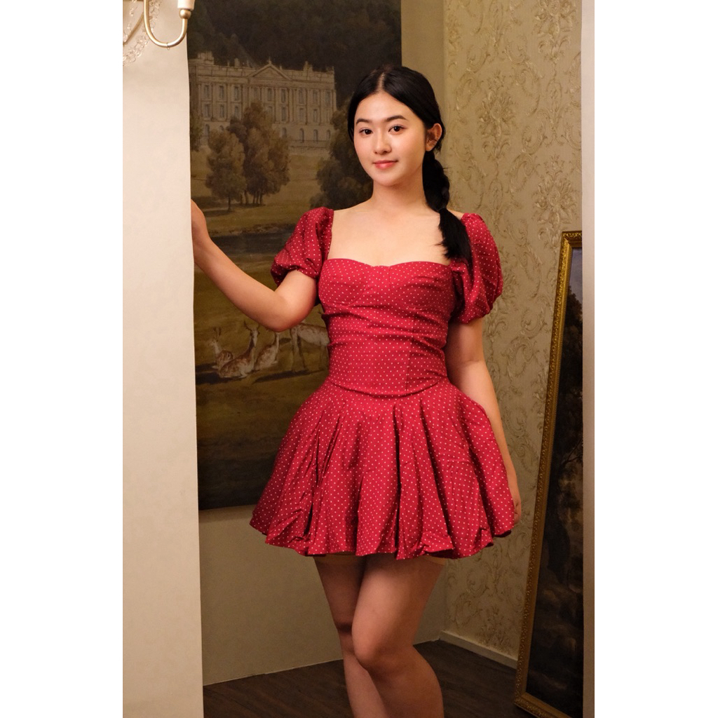 Ruby dress tùng phồng chấm bi