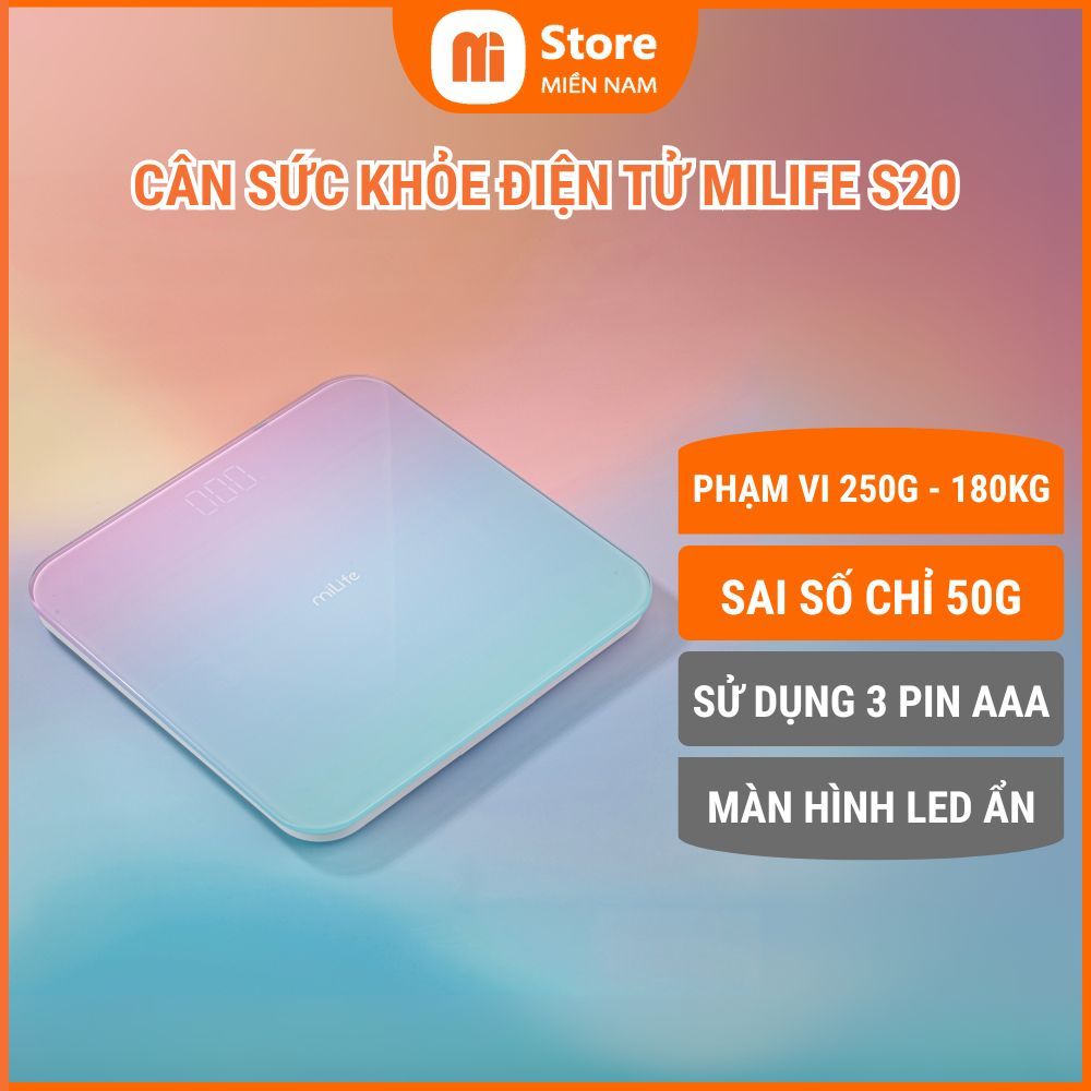 Cân sức khỏe smart scale miLife S20 chịu tải 180Kg | Shopee Việt Nam