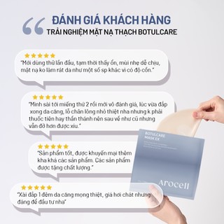 Mặt Nạ Thạch Nâng Cơ Dưỡng Ẩm Săn Chắc Căng Mịn Da Arocell Botulcare Mask 42g | Hộp 4 Miếng