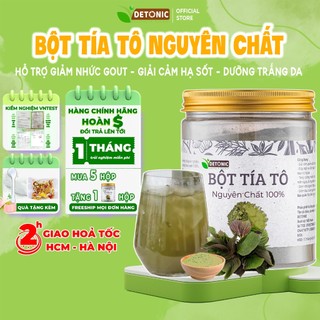 Bột tía tô nguyên chất DETONIC hỗ trợ giải cảm, hạ sốt, người bị gout, giúp trắng da tự nhiên, giảm mụn và thâm sạm nám