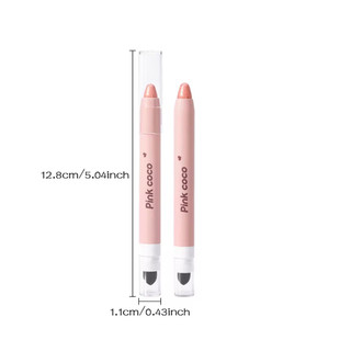 Phấn mắt 3In1 dạng thỏi hai đầu chống thấm nước và mồ hôi độ bóng cao Pink Coco