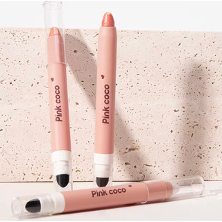 Phấn mắt 3In1 dạng thỏi hai đầu chống thấm nước và mồ hôi độ bóng cao Pink Coco