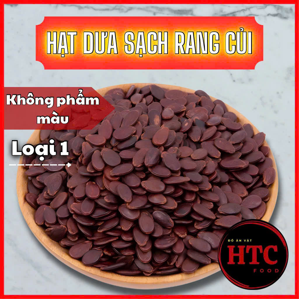 Hạt dưa sạch rang củi nhà làm không phẩm màu hàng loại 1, hạt to chắc mẩy, 500g, đồ ăn vặt HTC Food