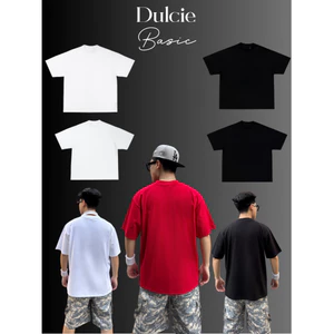 Áo Thun Oversize Pretium & Trơn Form Rộng Unisex Nam Nữ Cotton 250GSM Streetwear