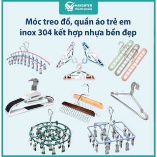 Móc treo đồ, móc quần áo đa năng kết hợp nhựa bền đẹp, phơi đồ lót tất vớ tiện dụng