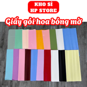 Xấp 20 tờ giấy gói hoa bóng mờ 1 mặt Hàn Quốc đủ kích thước 58*58cm nhiều màu đẹp giá rẻ