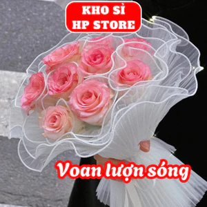 Giấy Gói Hoa voan dập ly lượn sóng cao 28cm dài hơn 4m HP Store