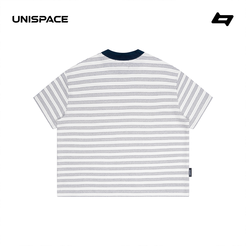 Áo thun local brand cotton sọc cá sấu cotton By UniSpace tay lỡ form rộng unisex oversize nam nữ Sparkly