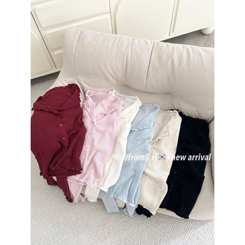 [𝐒𝐮𝐙𝐲] Áo Len MTG Dài Mỏng Viền Bèo QCCC Loại 1 (48-54kg)