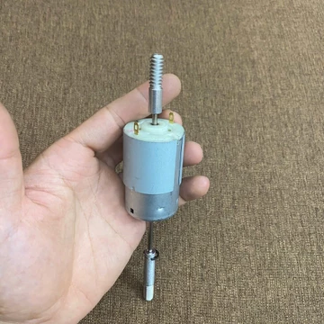 Motor cho quạt năng lượng mặt trời Solar fan 9v 12v quạt tích điện gắn 2 đầu trục gắn quạt và đầu gắn tút năng