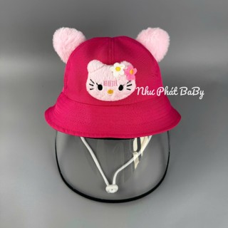 [ 1-3 TUỔI ] NÓN CHẮN GIỌT BẮN HELLO KITTY CHO TRẺ EM - MŨ CHỐNG DỊCH CHẮN GIÓ CẢN BỤI CHO BÉ GÁI
