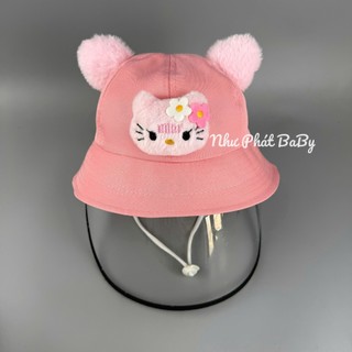 [ 1-3 TUỔI ] NÓN CHẮN GIỌT BẮN HELLO KITTY CHO TRẺ EM - MŨ CHỐNG DỊCH CHẮN GIÓ CẢN BỤI CHO BÉ GÁI