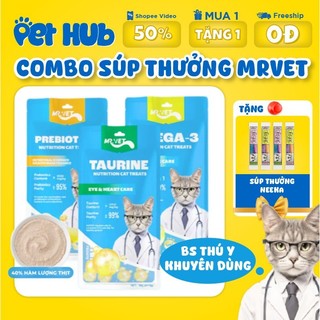 Hộp 12 Gói Súp Thưởng Mr.Vet Bổ Sung Dinh Dưỡng Cho Mèo