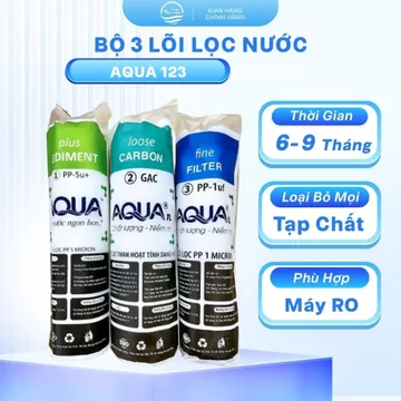 Bộ Lọc Nước 123 AQUA Lõi Lọc Thô Phù Hợp Tất Cả Máy Lọc Nước Kangaroo, Karofi, Sunhouse, Aqua