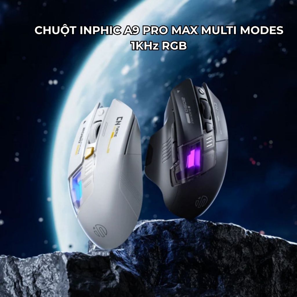 CHUỘT GAMING KHÔNG DÂY INPHIC A9 PRO / IN9 / IN10 / INX PAW3395 POLLING ...