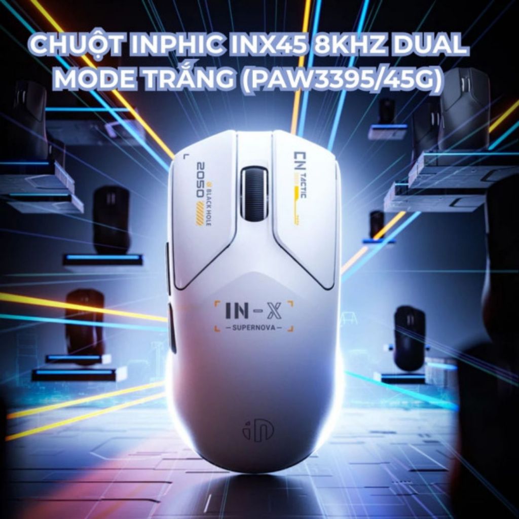 CHUỘT GAMING KHÔNG DÂY INPHIC A9 PRO / IN9 / IN10 / INX PAW3395 POLLING ...