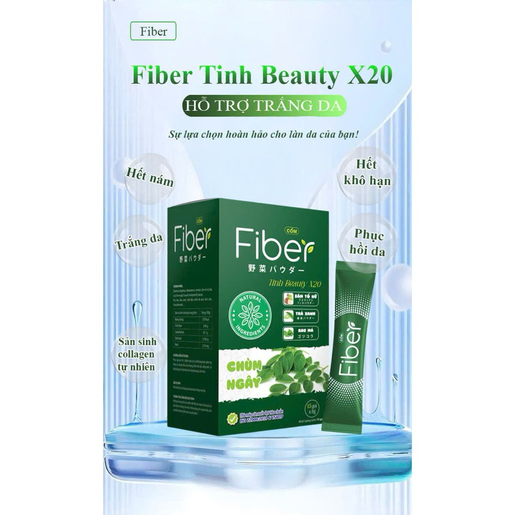 Combo 3 Hộp Fiber-T Collagen TINH-X20 Plus - Collagen trắng da Hàn quốc