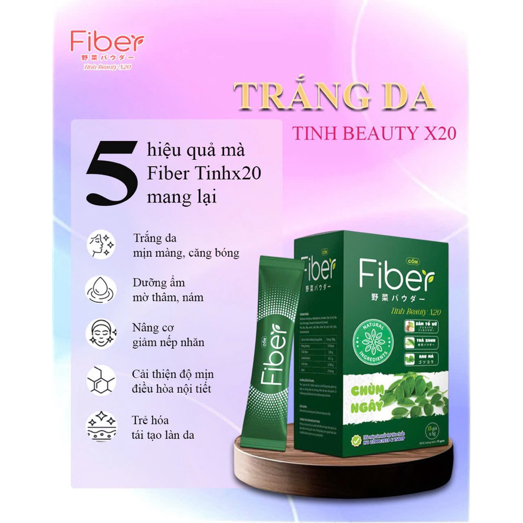 Combo 3 Hộp Fiber-T Collagen TINH-X20 Plus - Collagen trắng da Hàn quốc