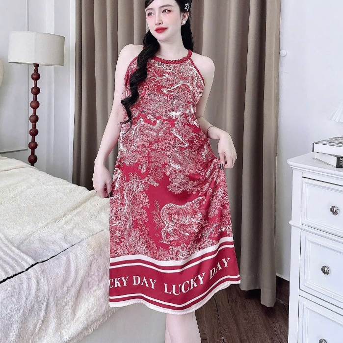 Đồ ngủ dễ thương,đầm lụa ngủ,váy ngủ đẹp,đồ ngủ lụa lạnh cao cấp dành cho nữ nhiều họa tiết cute[14]