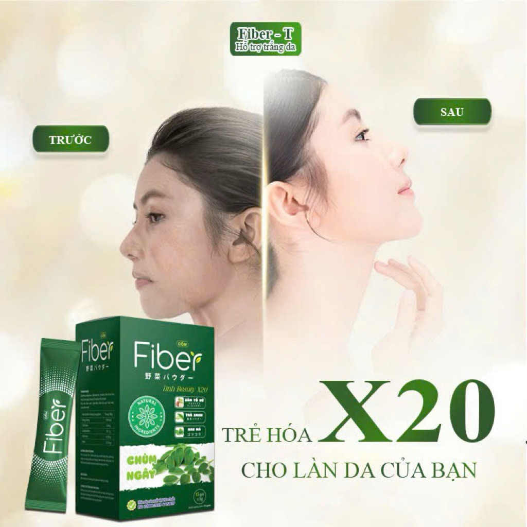 Combo 3 Hộp Fiber-T Collagen TINH-X20 Plus - Collagen trắng da Hàn quốc