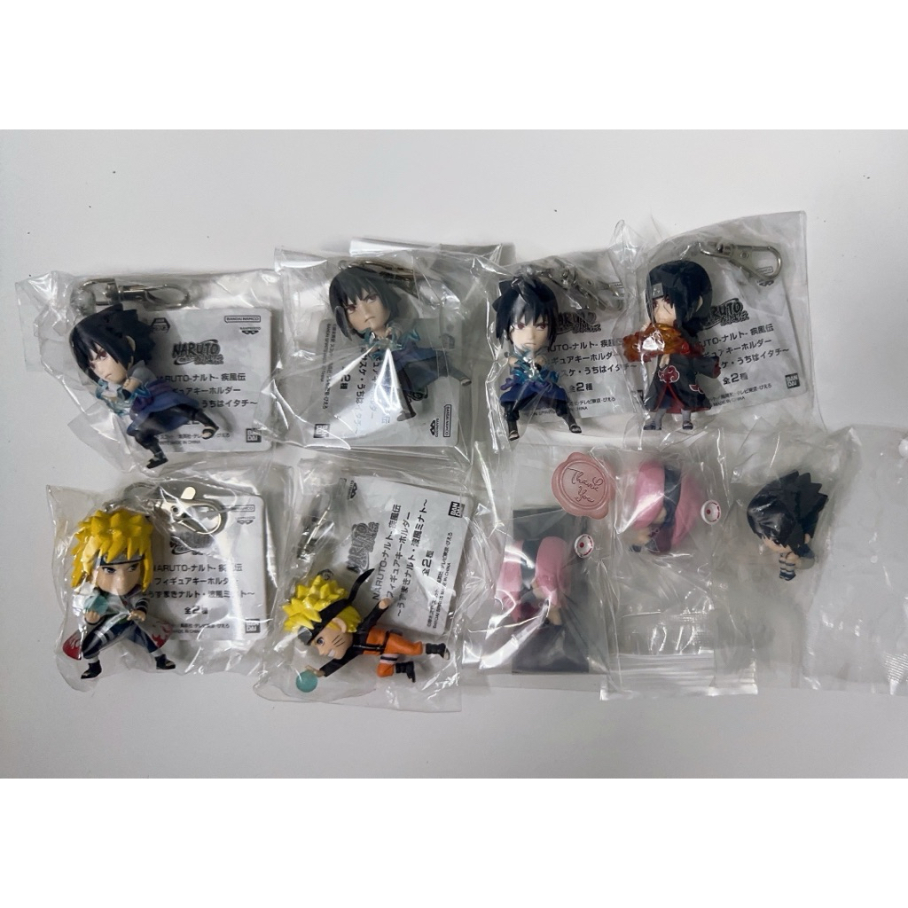 Móc khoá chính hãng Bandai - Minato, Naruto, Itachi, Sasuke