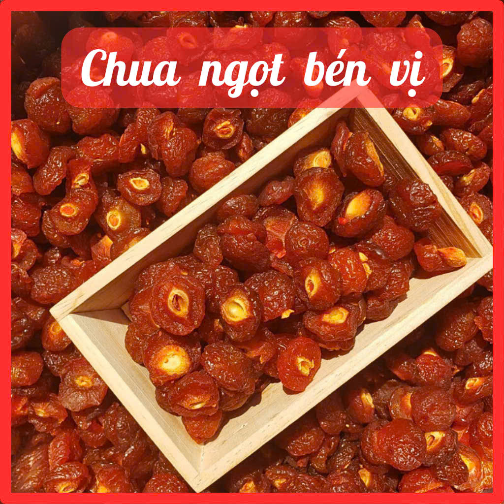 Ô mai xí muội đào nâu bổ đôi loại 1 giòn mềm dẻo, trái cây sấy dẻo, 250g/500g, đồ ăn vặt HTC Food