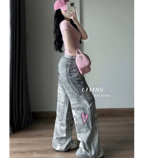 QCL1  Tổng hợp quần jeans suông hoạ tiết 3D siêu chất xịn sò