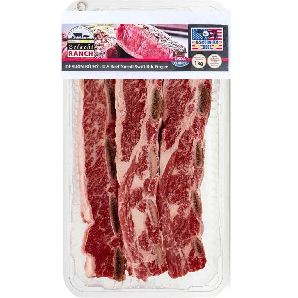 Dẻ Sườn Bò Mỹ Noroll Swift 1kg/ U.S Beef Noroll Swift Rib Finger/ Sườn ...