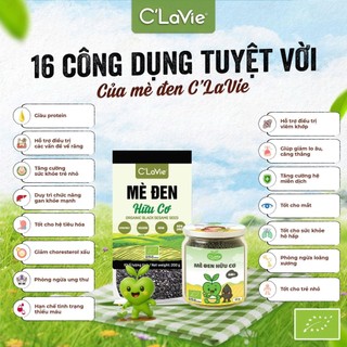 Hạt mè hữu cơ C'LaVie Organic Sesame Seeds mè đen, mè trắng