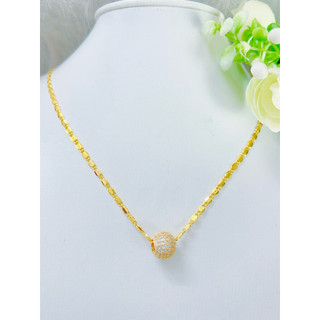 Dây chuyền trang sức mạ vàng 18 ca hàng titan cao cấp dành cho nữ, trang sức nhà Tám.