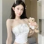 Áo ống cúp ngực phối viền ren MCA đính nơ xinh xắn A5928