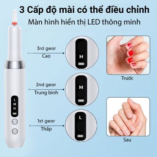 Máy mài móng tích điện 2 chiều LOKYKIN phiên bản cao cấp 2025 - Tặng kèm đủ phụ kiện dùng cho SPA hoặc tại nhà