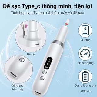 Máy mài móng tích điện 2 chiều LOKYKIN phiên bản cao cấp 2025 - Tặng kèm đủ phụ kiện dùng cho SPA hoặc tại nhà