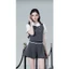 Set áo lấp lánh đính cúc phối giả sơ mi kèm quần short nữ trẻ trung xinh xắn TwentyFive Design SAVH18